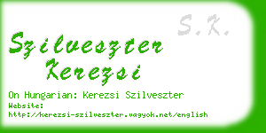 szilveszter kerezsi business card